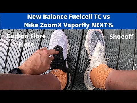 New Balance Fuelcell TC vs Nike ZoomX Vaporfly NEXT% - Carbon Fibre Plate Shoeoff