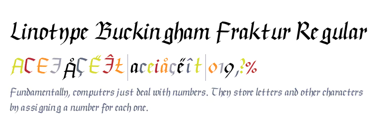 Linotype Buckingham Fraktur™