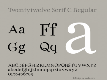 Twentytwelve Serif C