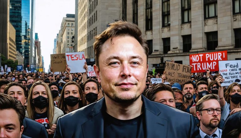 Elon Musk Se Confruntă cu O Mare Reacție Negativă: Protestatarii Se Întăresc Pe Fondul Scăderii Vânzărilor Tesla și Conflictul cu Trump Explodează